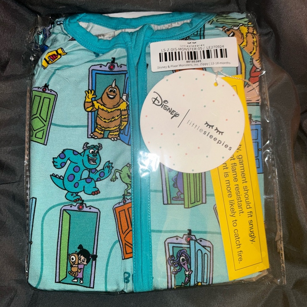 Disney Monsters Inc. Little sleepies zippy